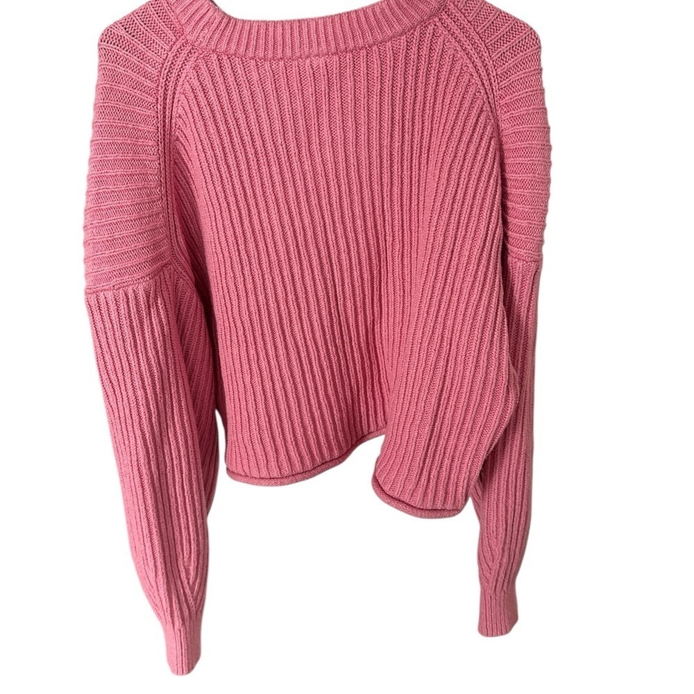 A.L.C. Cashmere blend crop swetaer-pink knit- Size XL - Picture 4 of 6